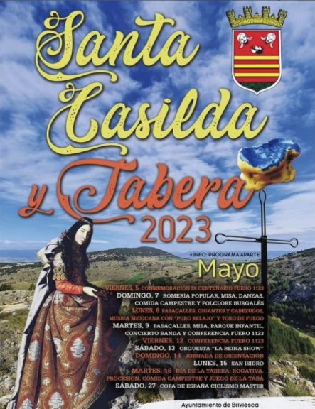 Cartel Fiestas Santa Casilda y Tabera Briviesca 2023