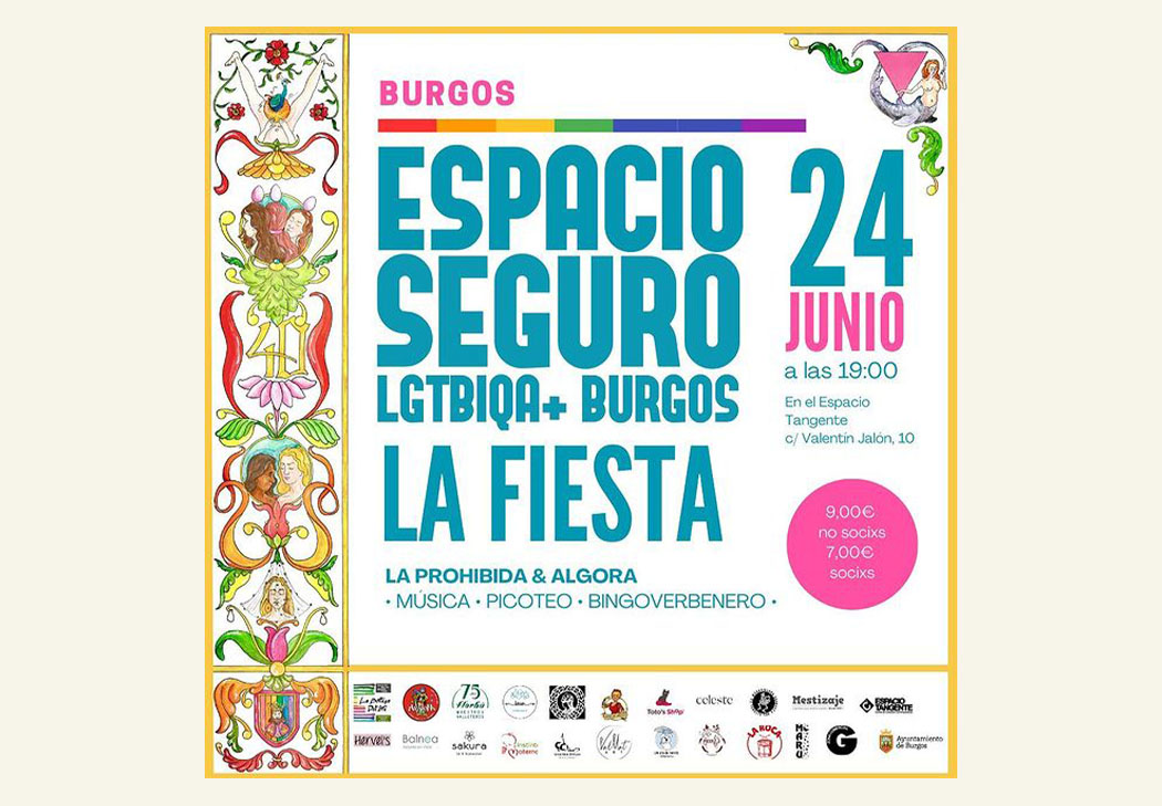Fiesta Espacio Seguro LGBTIQA+ La Prohibida Burgos