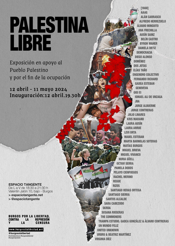 Cartel Exposición Palestina Libre en Burgos
