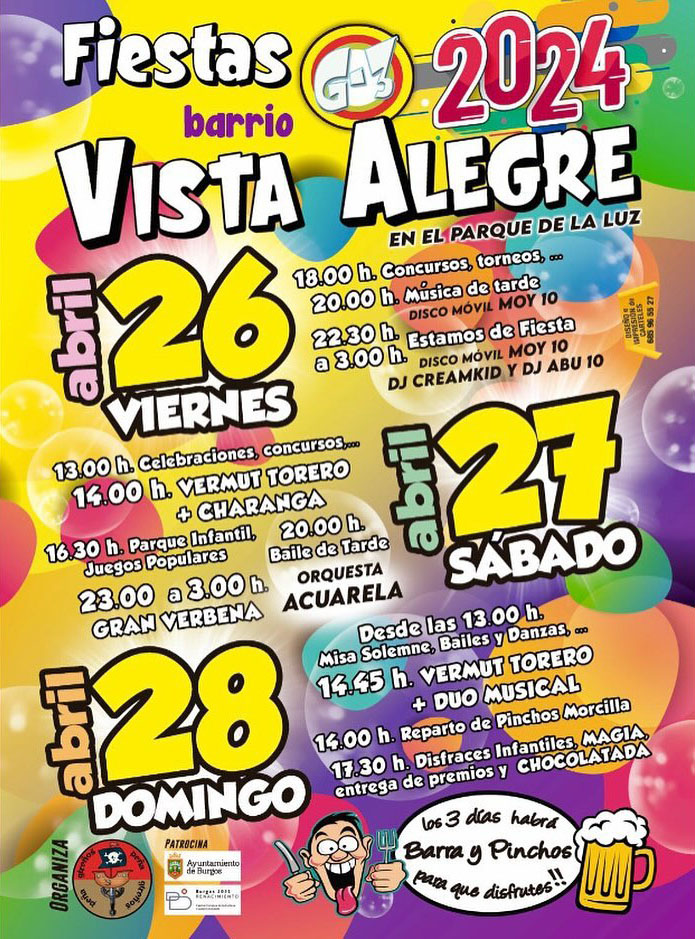 Fiestas del Barrio G3 Vista Alegre Burgos 2024