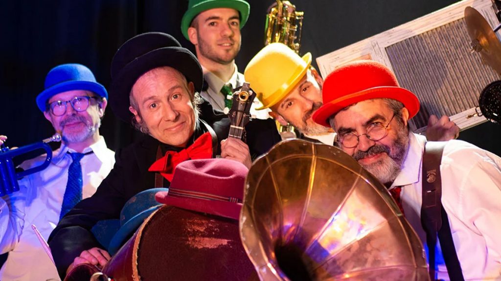 Los burgaleses Jazzson's Five presentan un show único en el que fusionan música jazz con malabares y equlibrios.